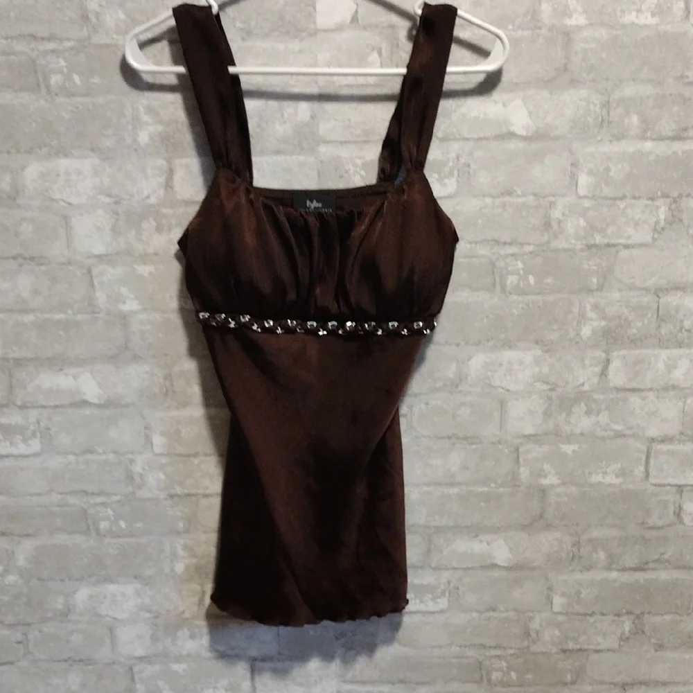 Brown Sleeveless Top - Picture 1 of 3
